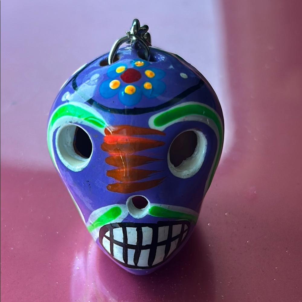 Colorful Skull Keychain